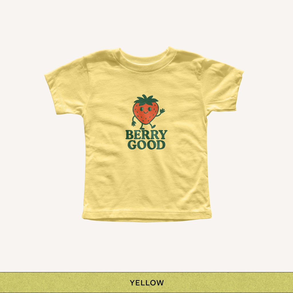 Berry Good Baby Tee - yellow