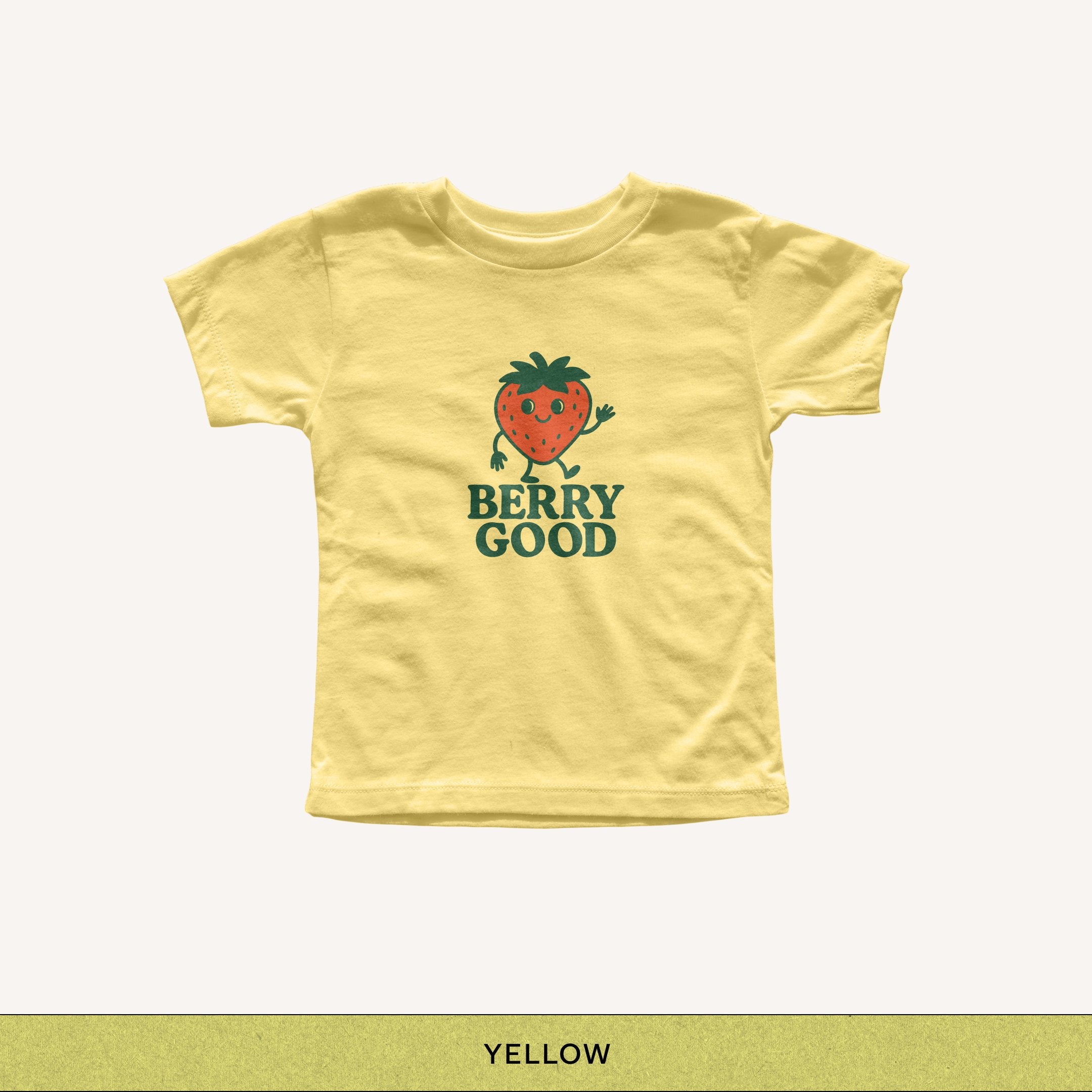 Berry Good Baby Tee - yellow