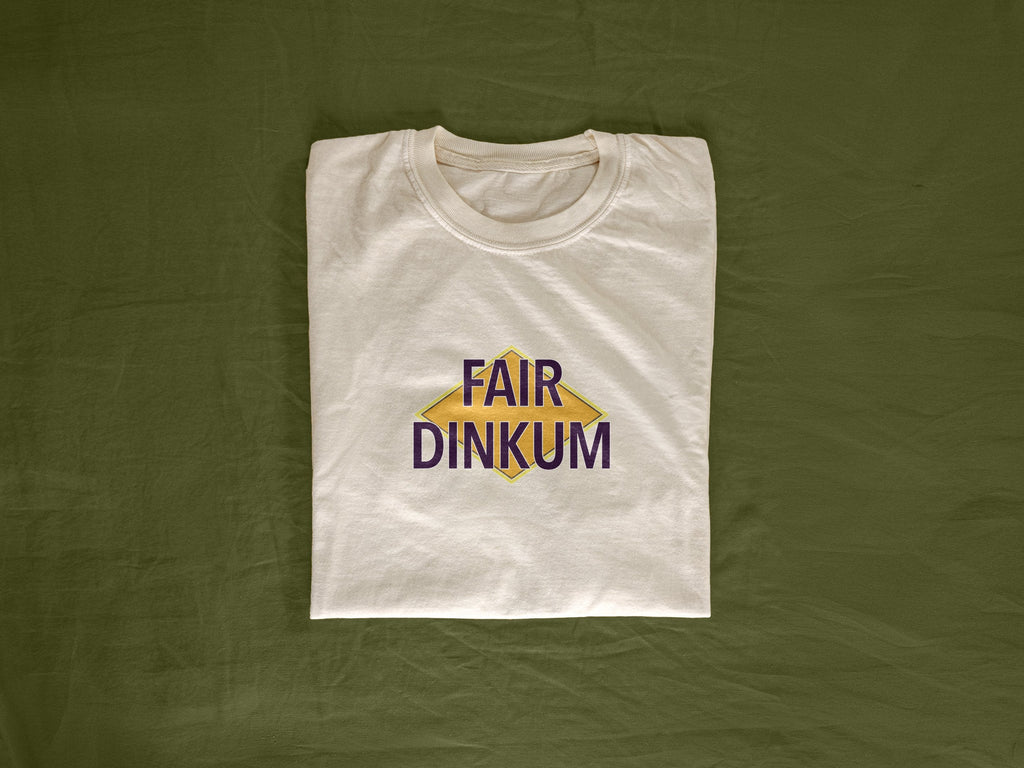 Fair Dinkum Diamond Tee - flatlay