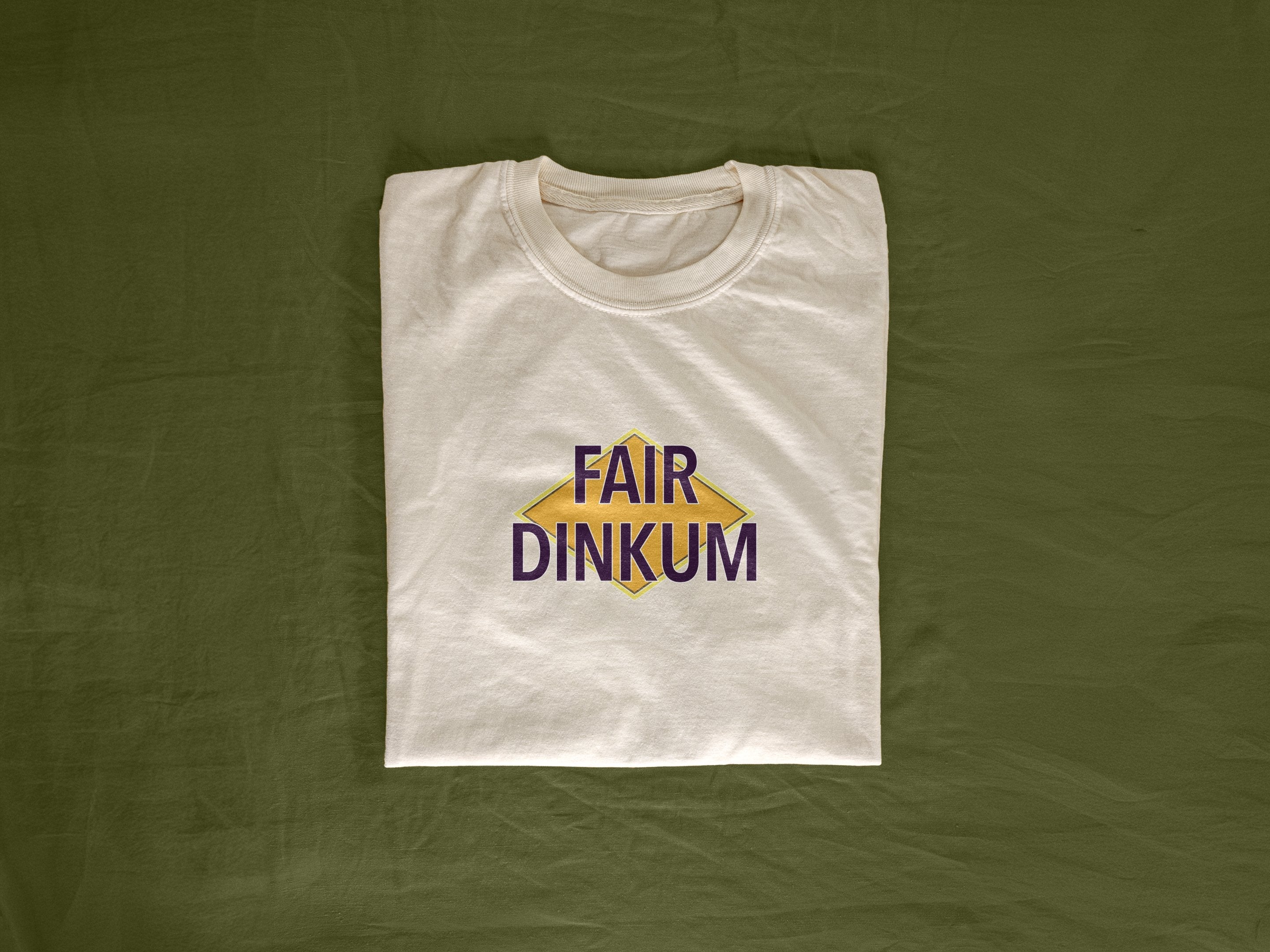 Fair Dinkum Diamond Tee - flatlay
