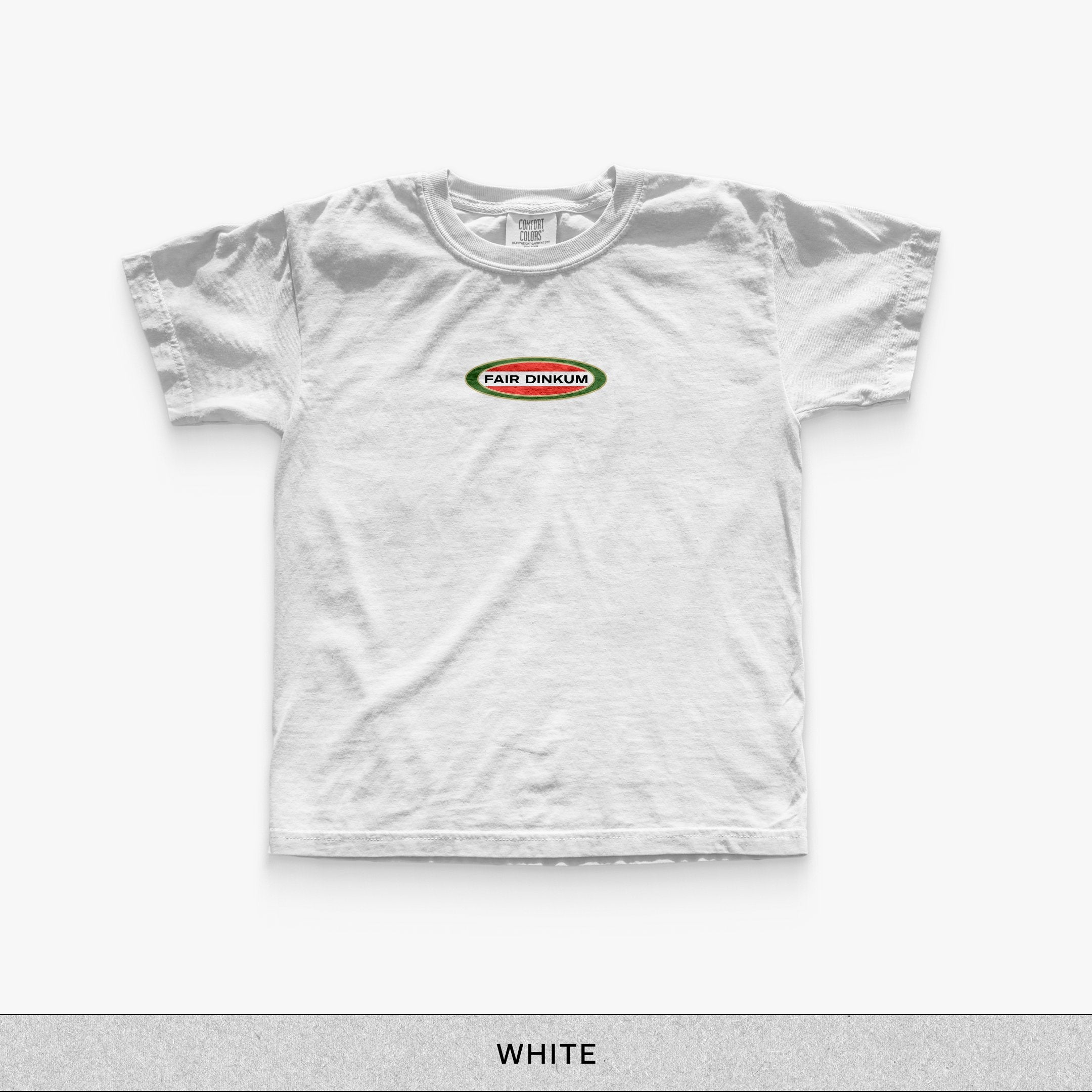 Fair Dinkum Youth Tee - white