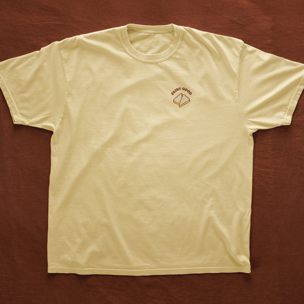 Fairy Bread Embroidered Tee - butter