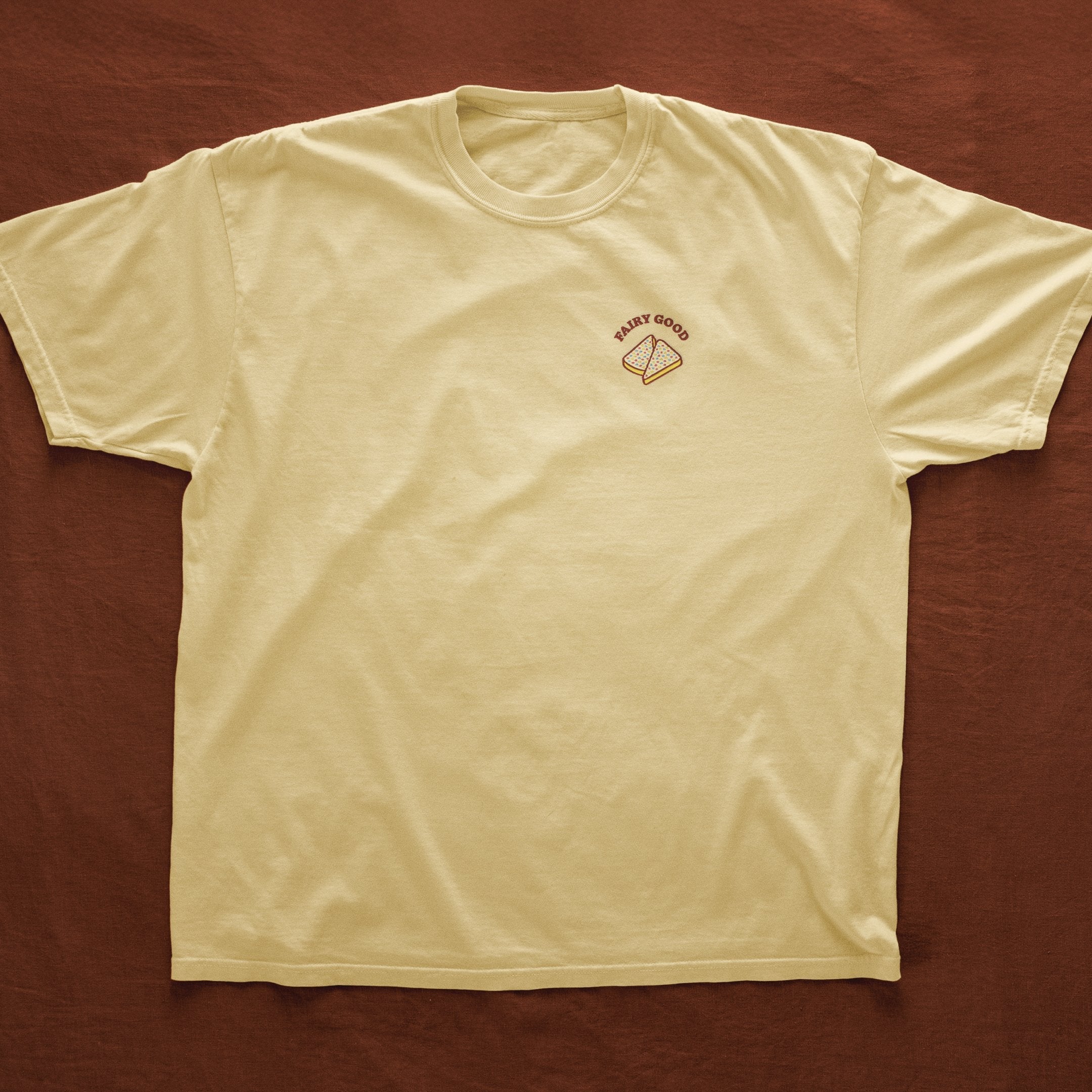 Fairy Bread Embroidered Tee - butter