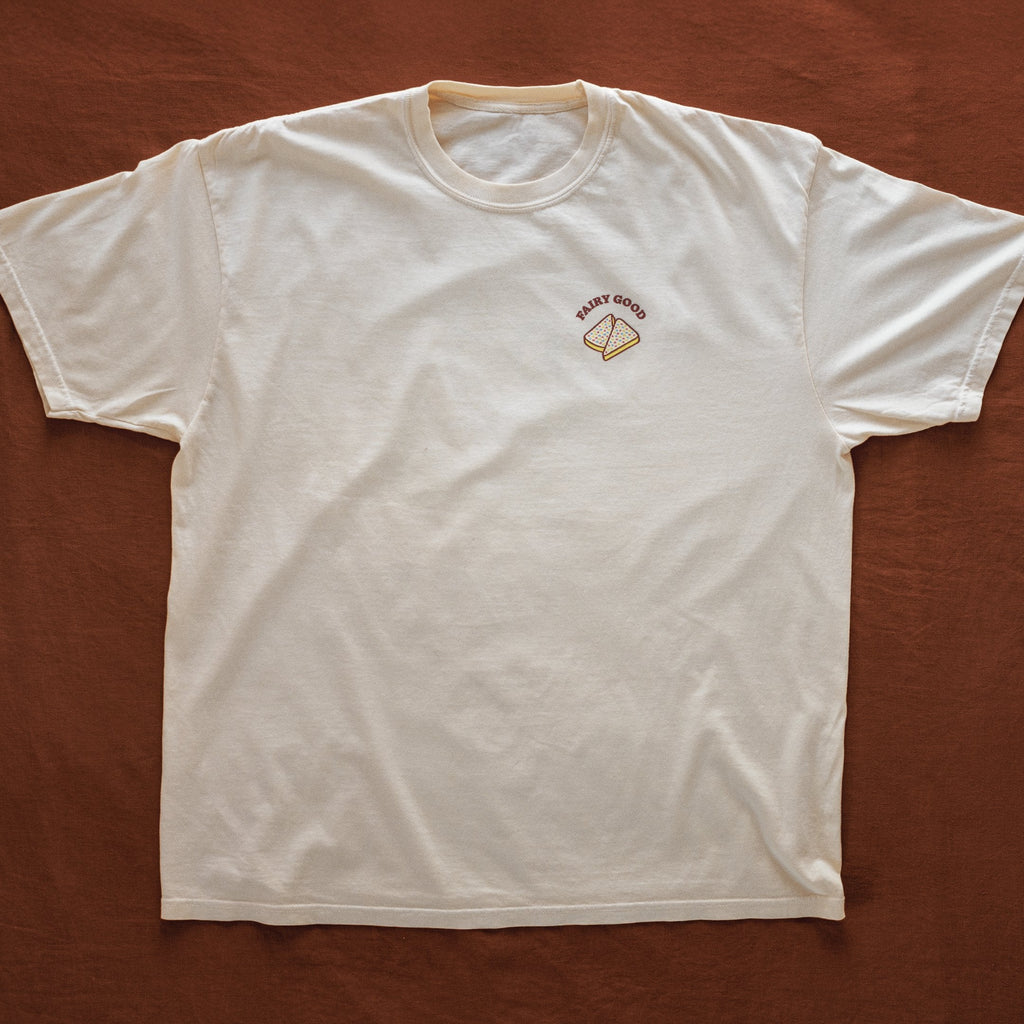 Fairy Bread Embroidered Tee - ivory