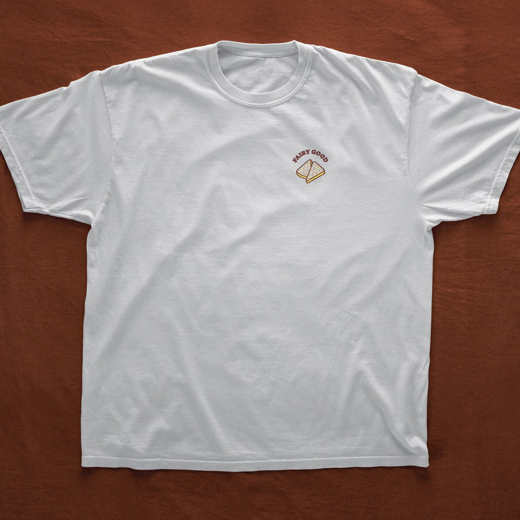 Fairy Bread Embroidered Tee - white