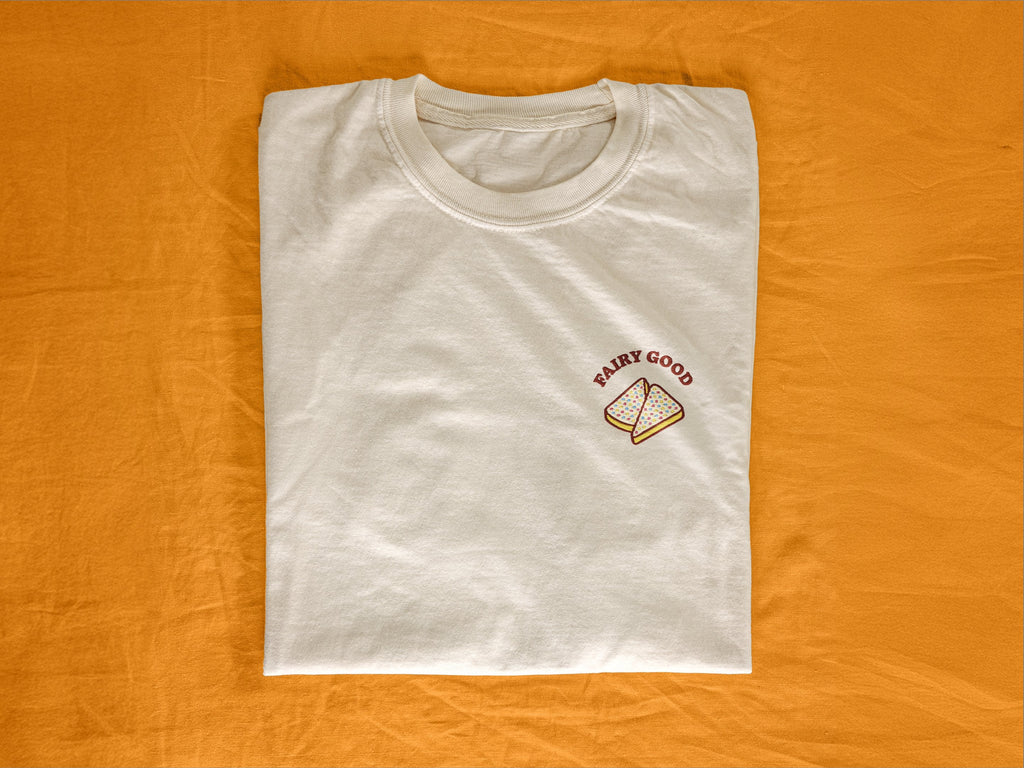 Fairy Bread Embroidered Tee - white