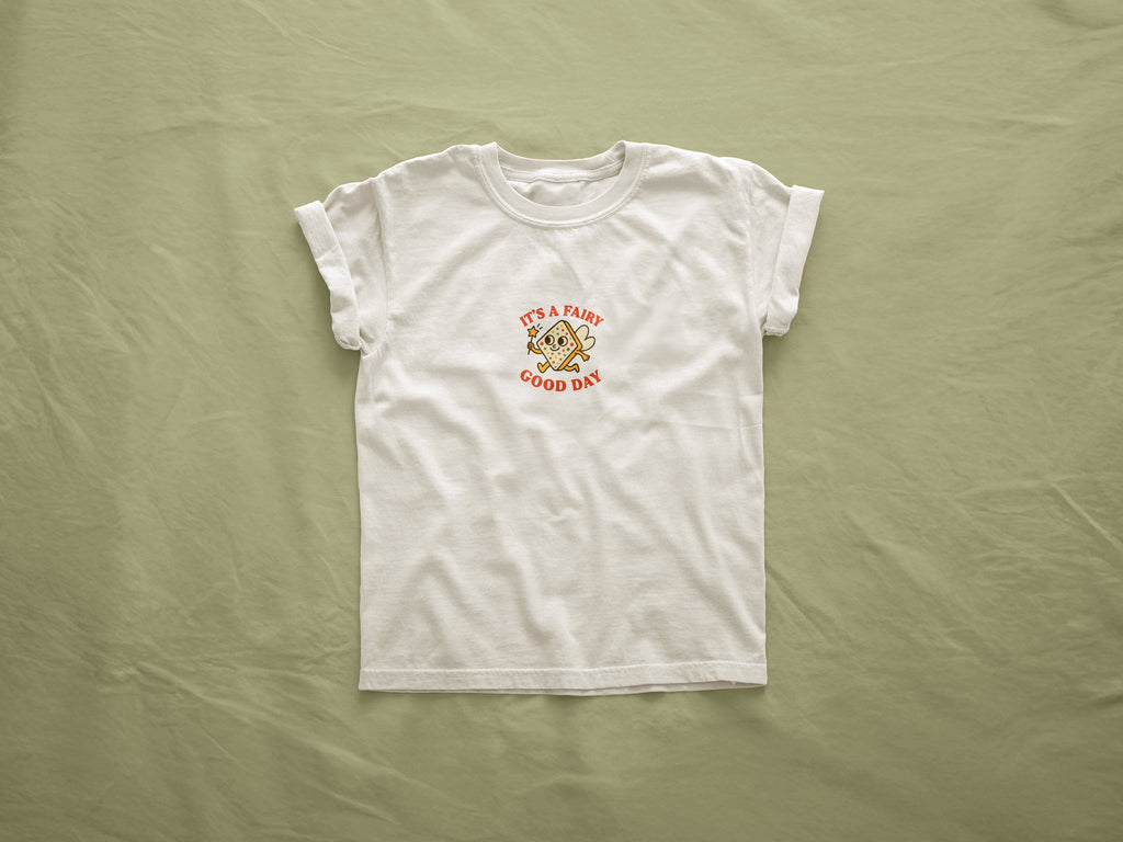 Fairy Good Day Kids Tee - white