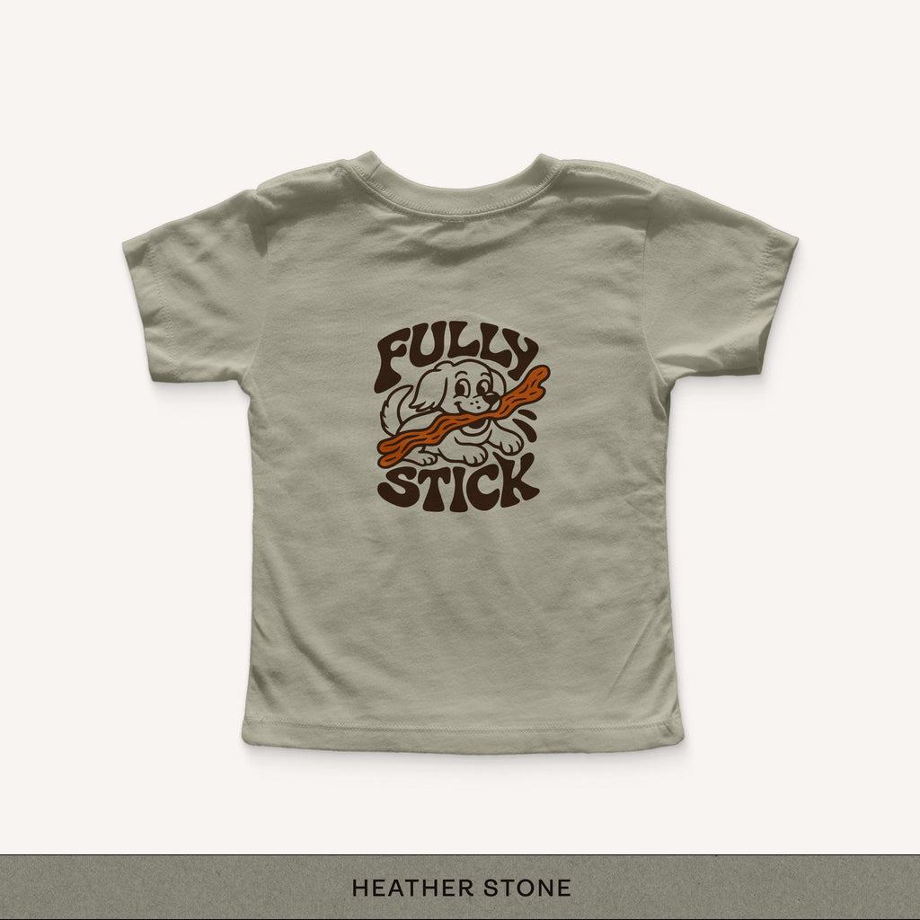 Fully Stick Toddler Tee - heather stone
