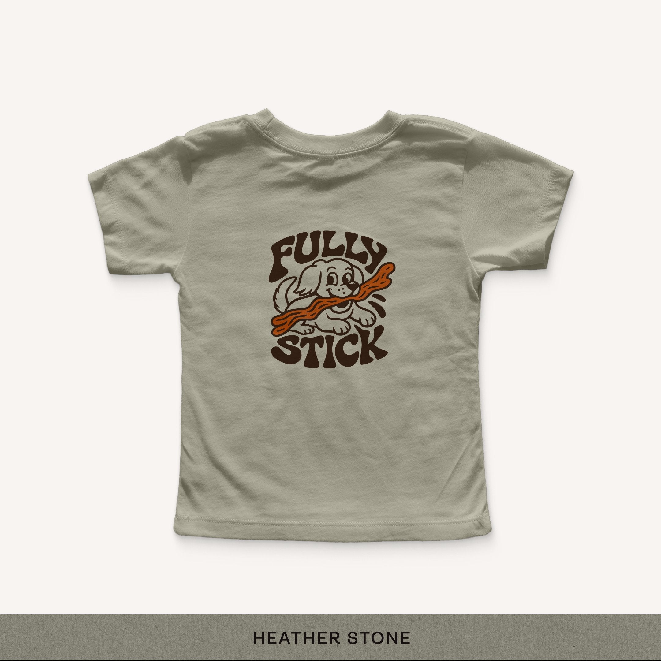 Fully Stick Toddler Tee - heather stone