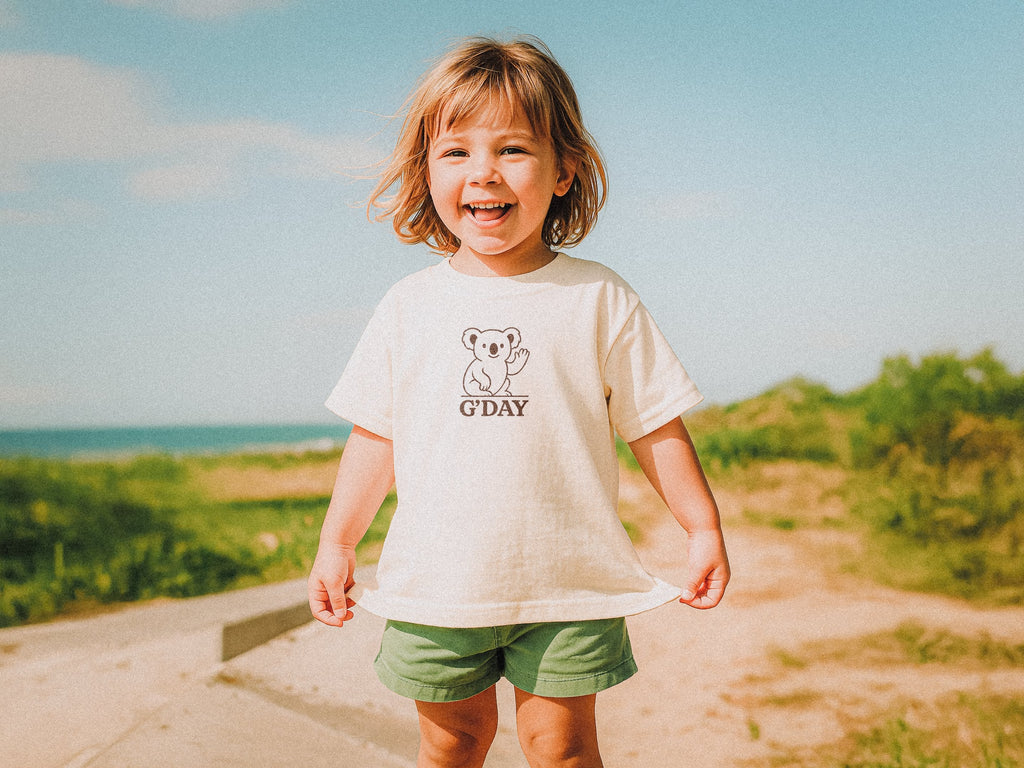 G'Day Koala Toddler Tee - lifestyle