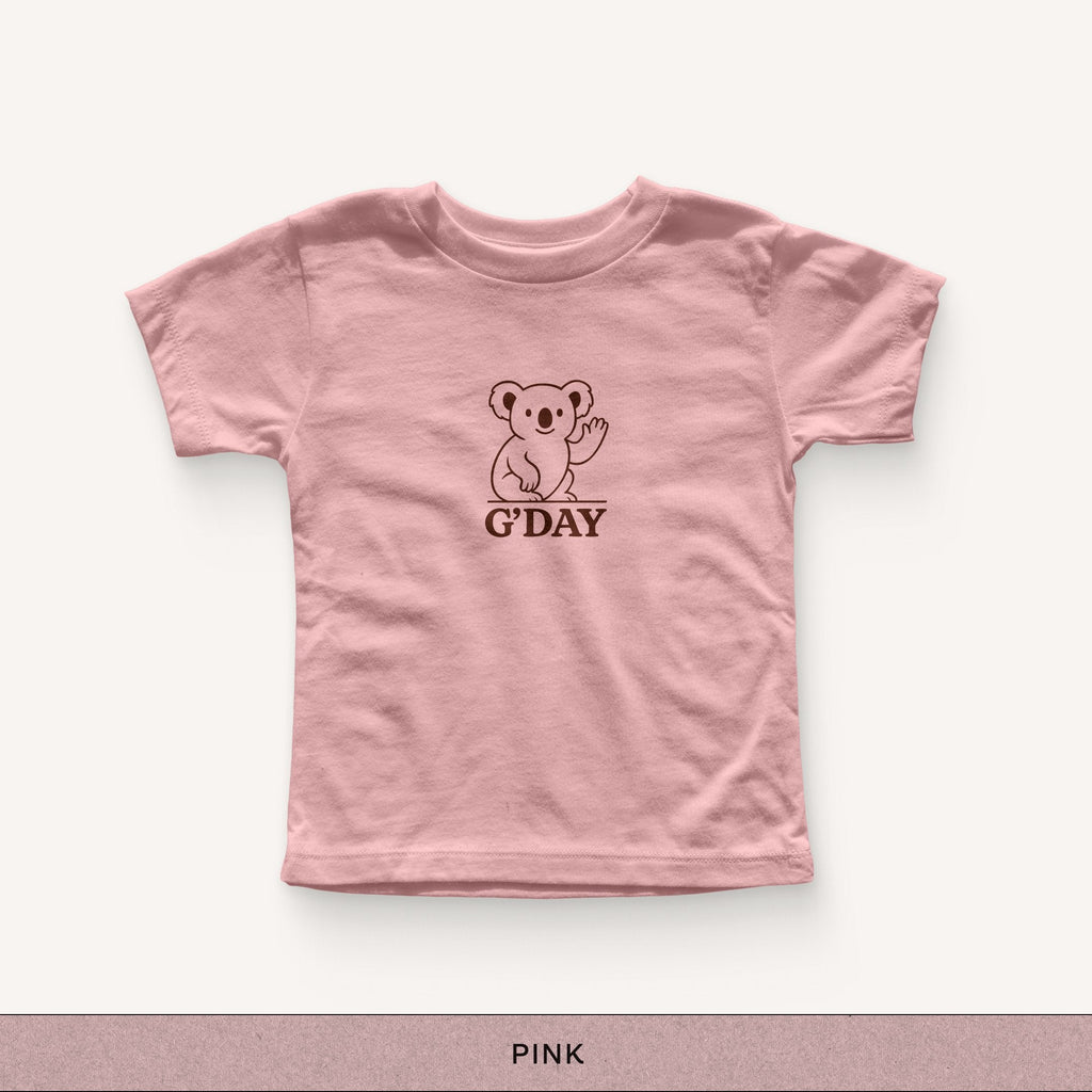 G'Day Koala Toddler Tee - pink