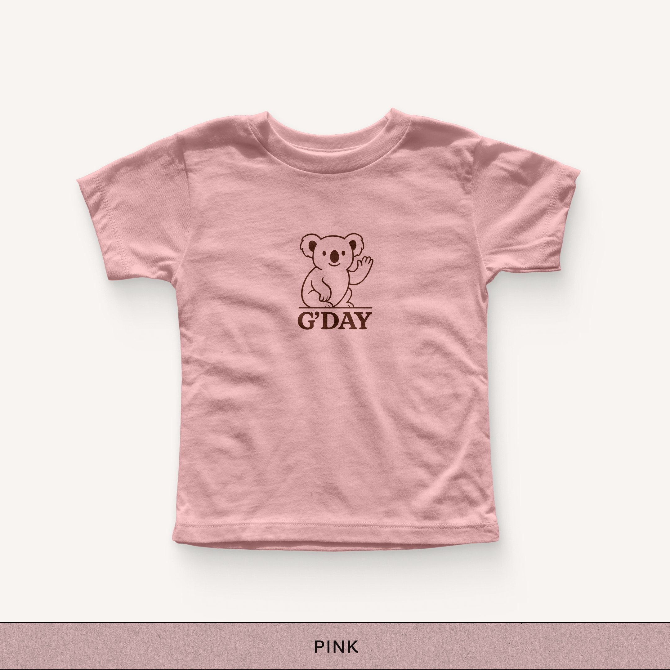 G'Day Koala Toddler Tee - pink