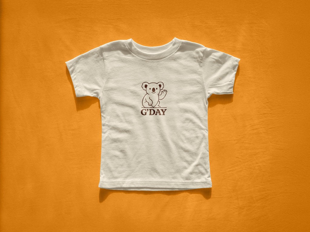 G'Day Koala Toddler Tee - white
