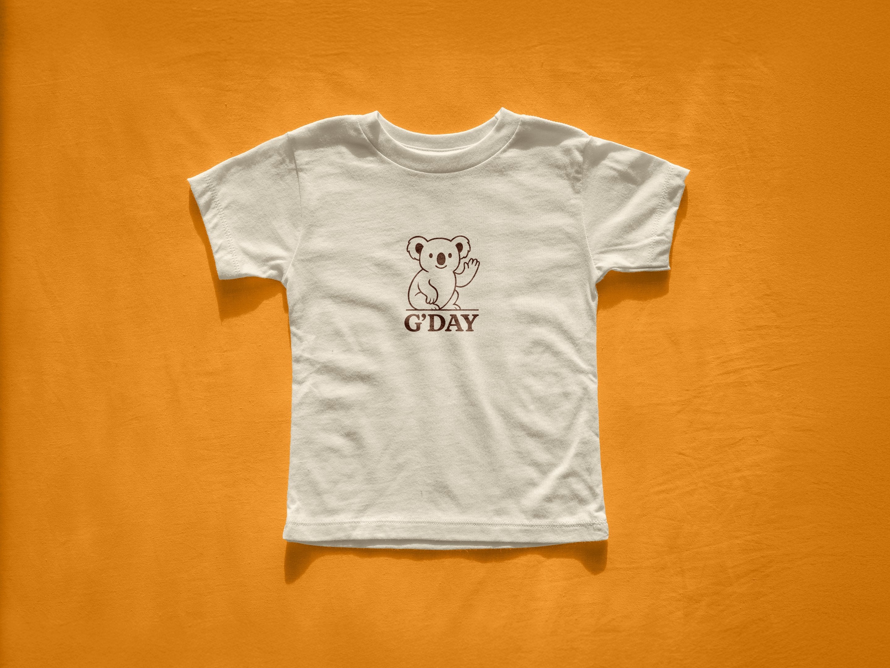 G'Day Koala Toddler Tee - white