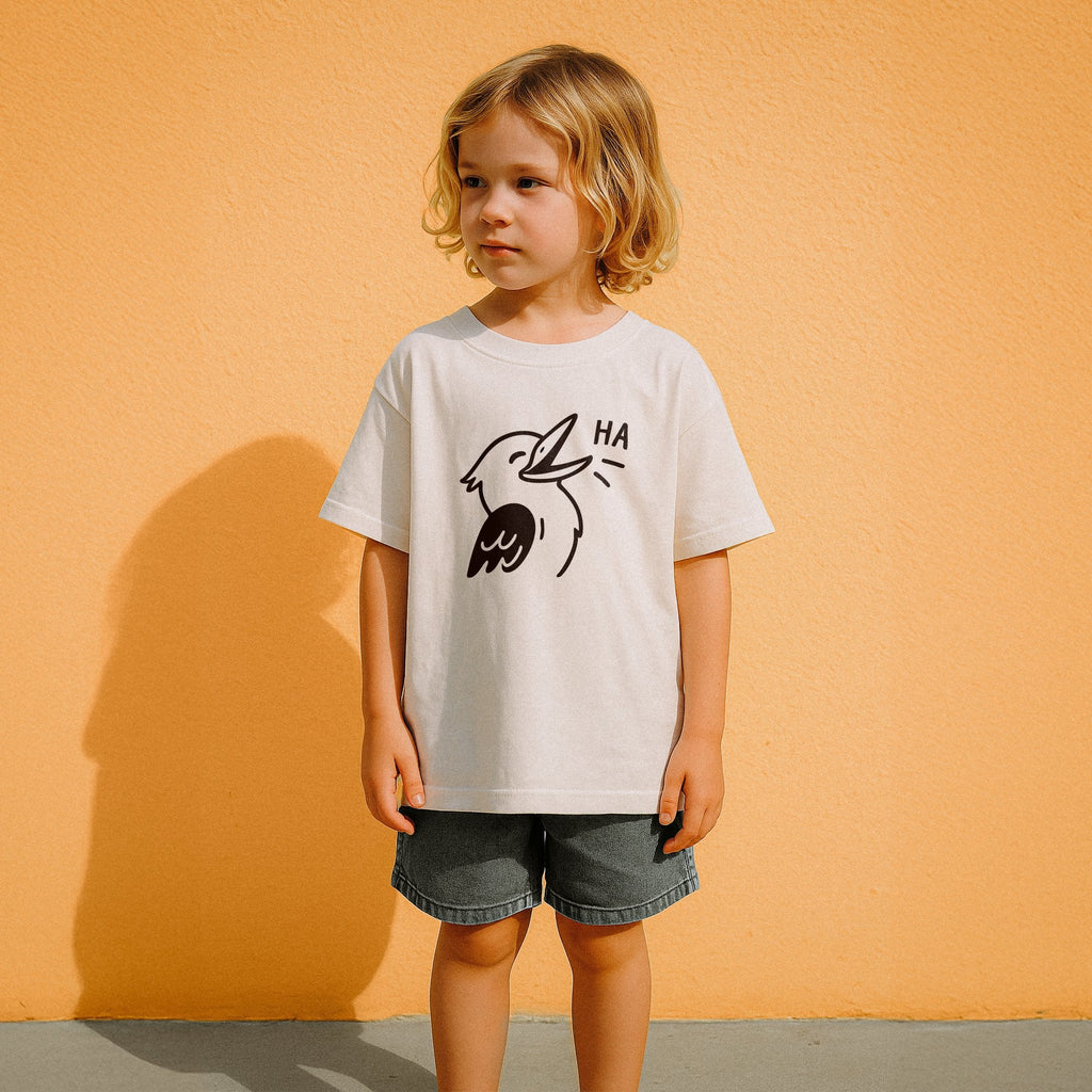 Kookaburra Kids Tee - lifestyle white