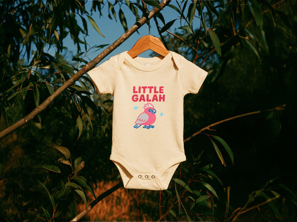 Little Galah Baby Onesie - natural