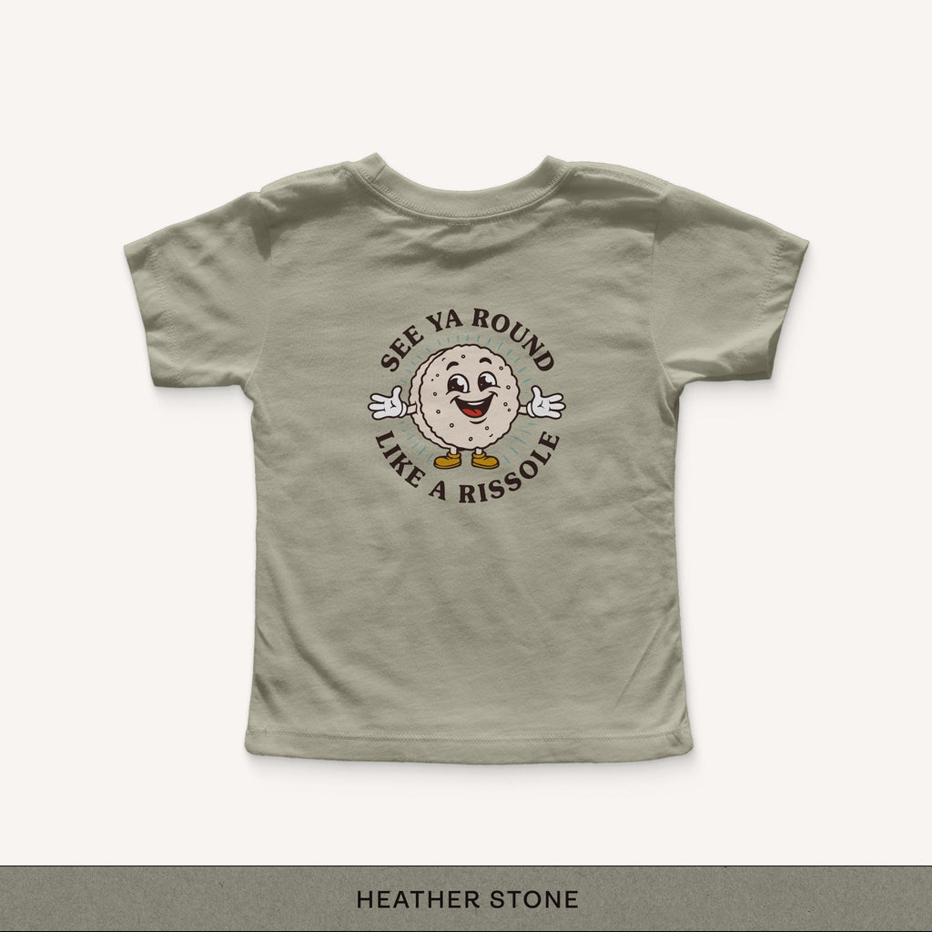 See Ya Round Toddler Tee - heather stone
