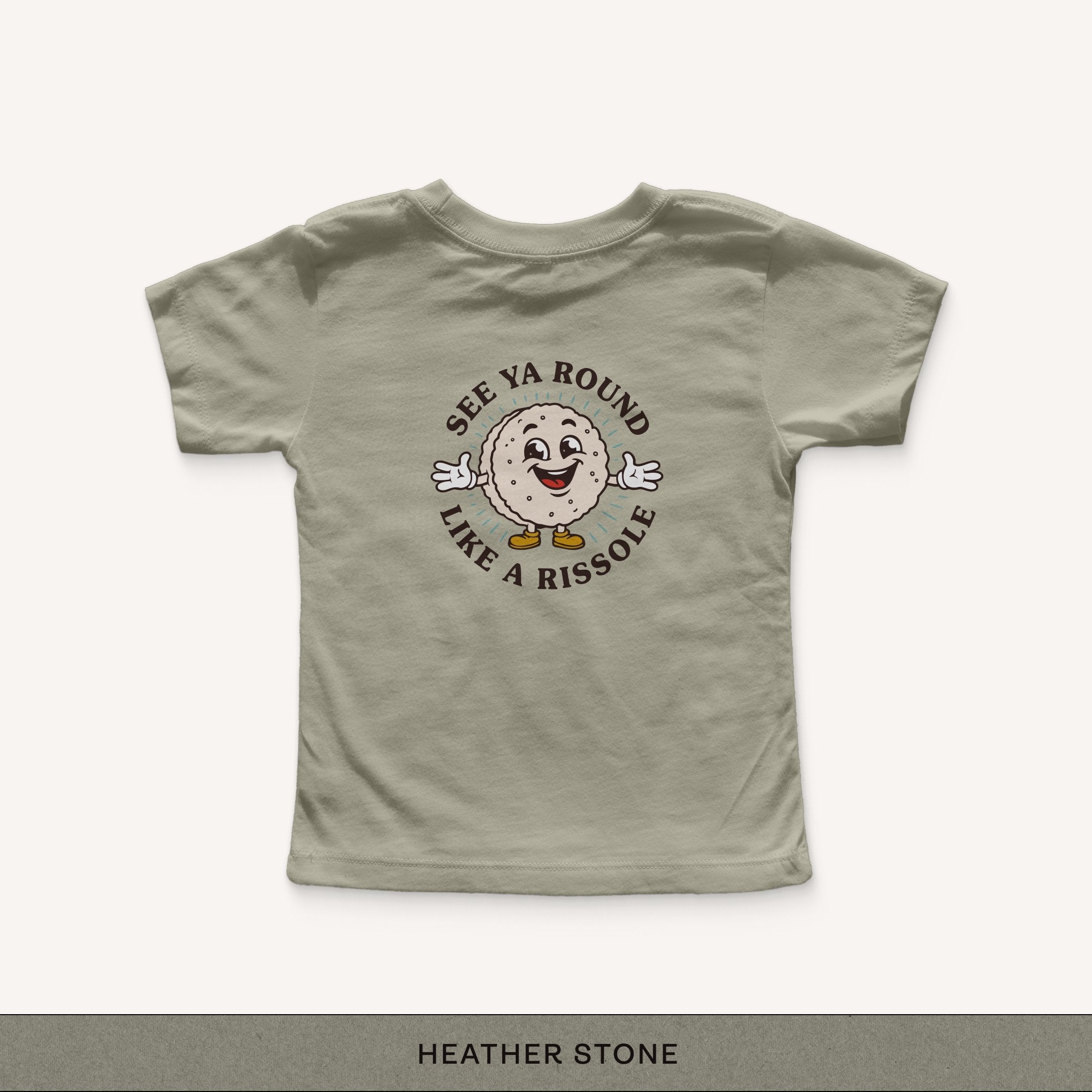 See Ya Round Toddler Tee - heather stone