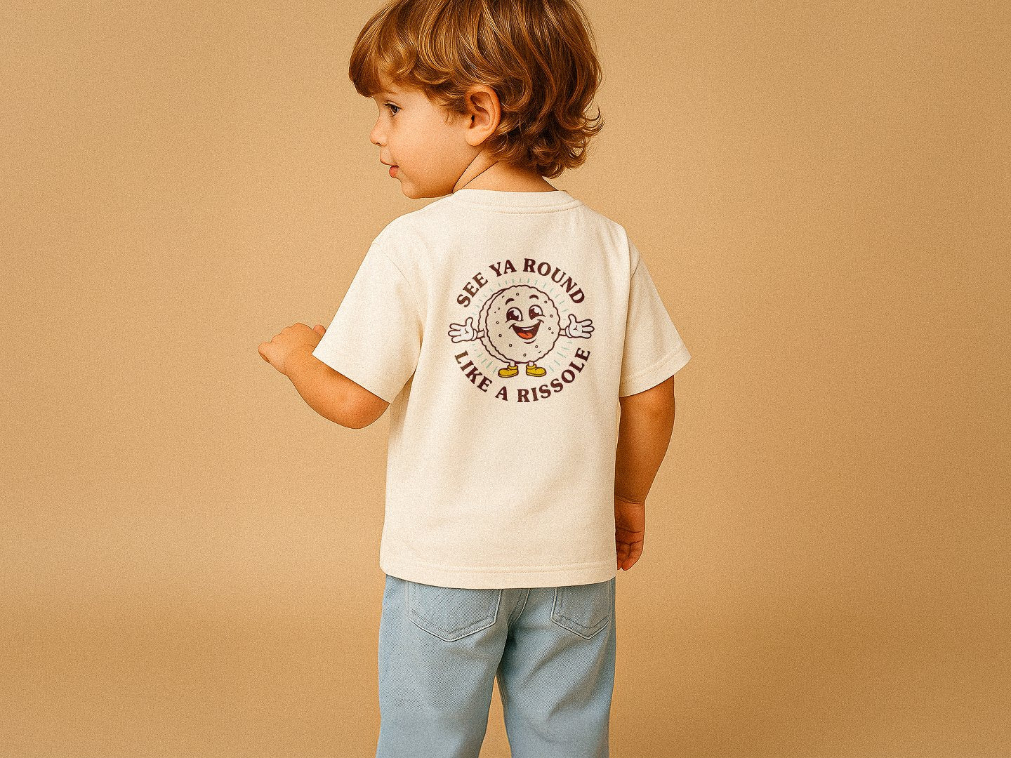 See Ya Round Toddler Tee - lifestyle natural