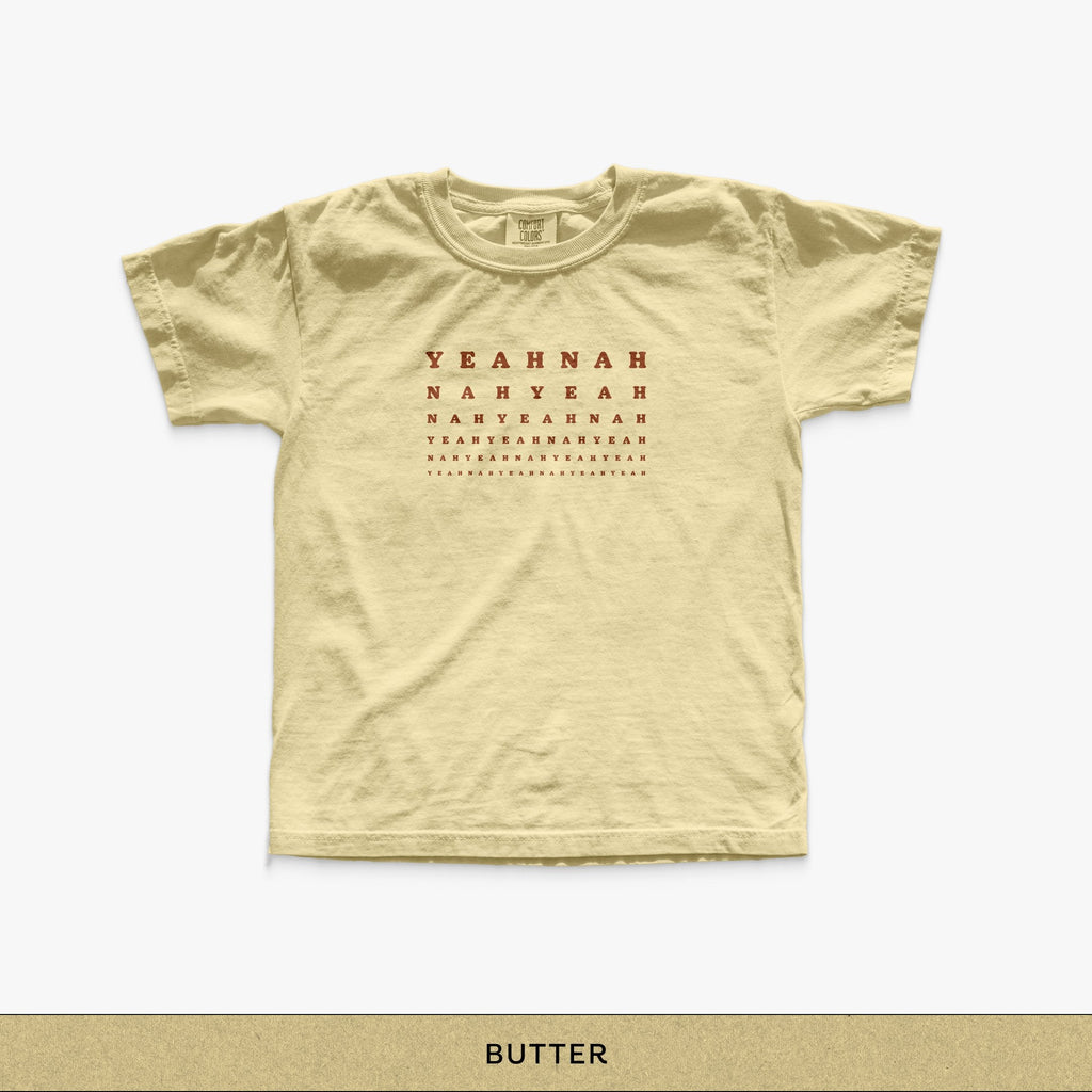 Yeah Nah Kids Tee - butter